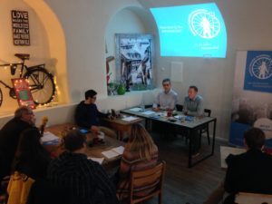 Pressekonferenz zum Radentscheid im Café Leander Bamberg